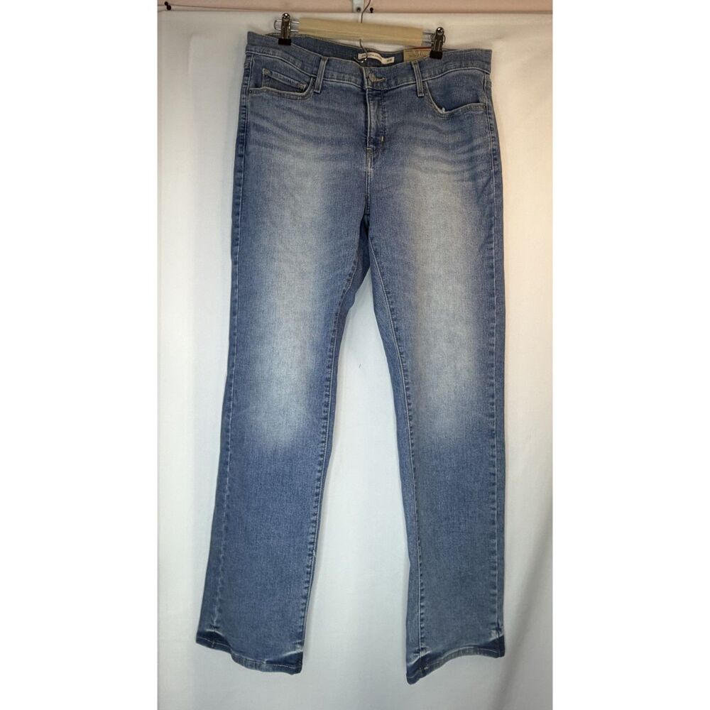 Size 16W Levi's 314 Shaping Straight Jeans Mid Rise Stellar Stretch Blue NWT